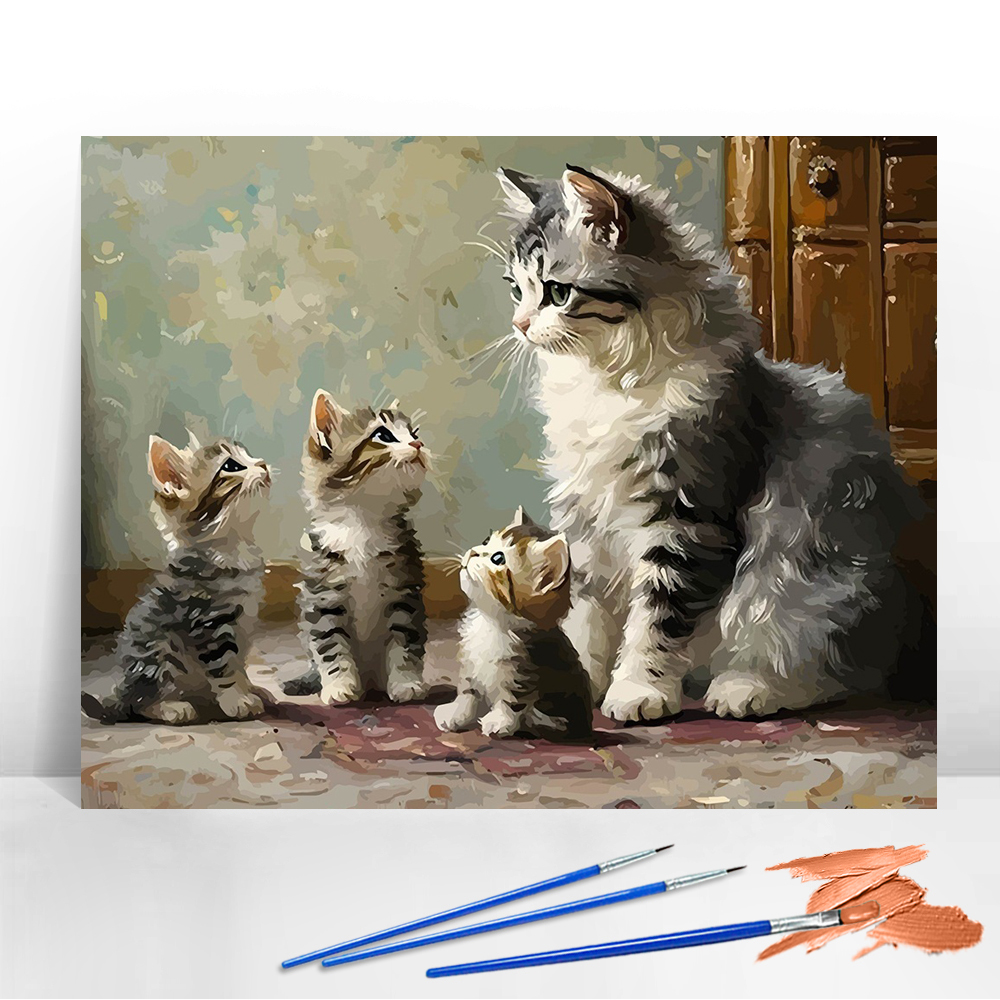 Art Craft Cat - DIY Digital Oil Painting Cat Kitten