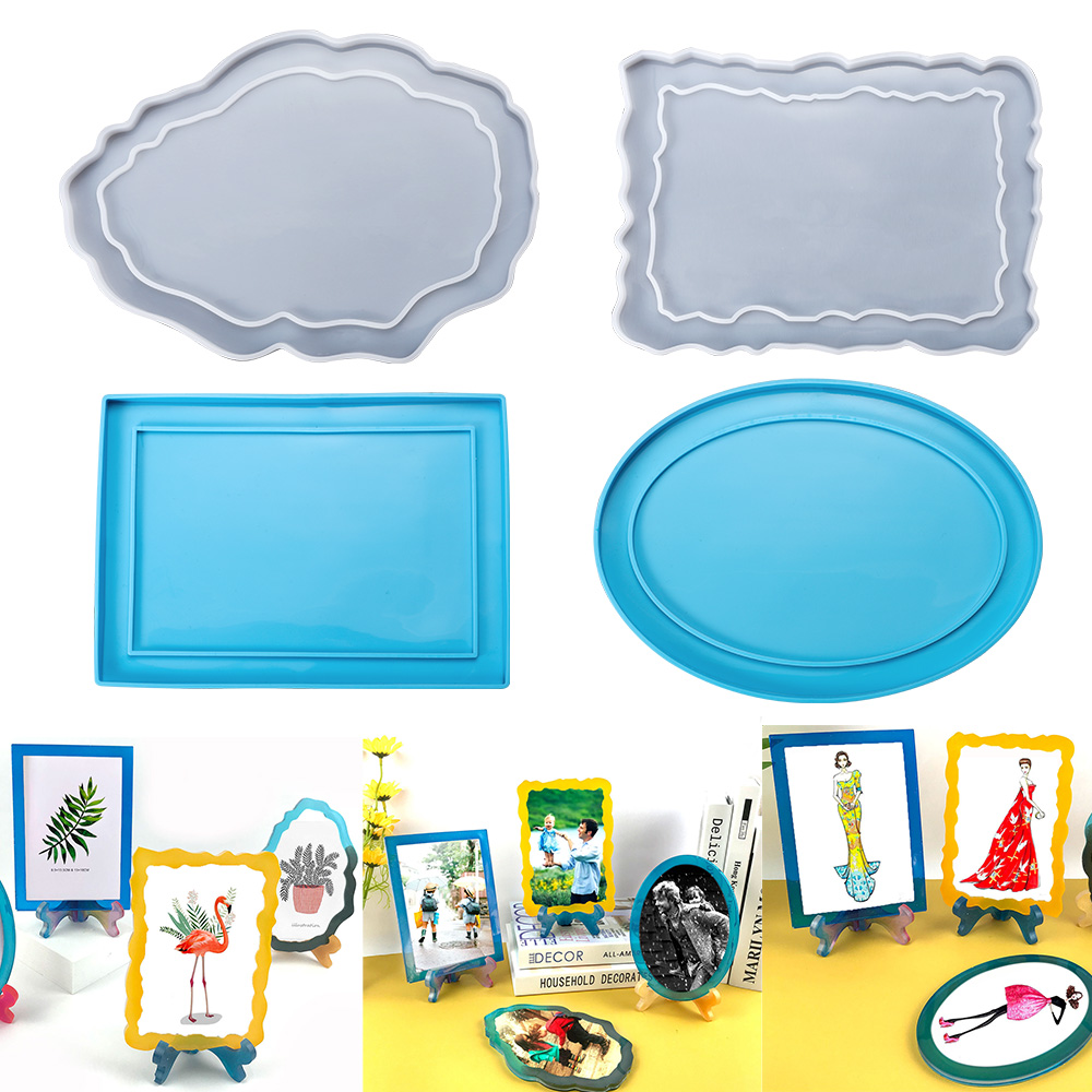 Art Craft Table - Rectangle Photo Frame Silicone Mold Oval