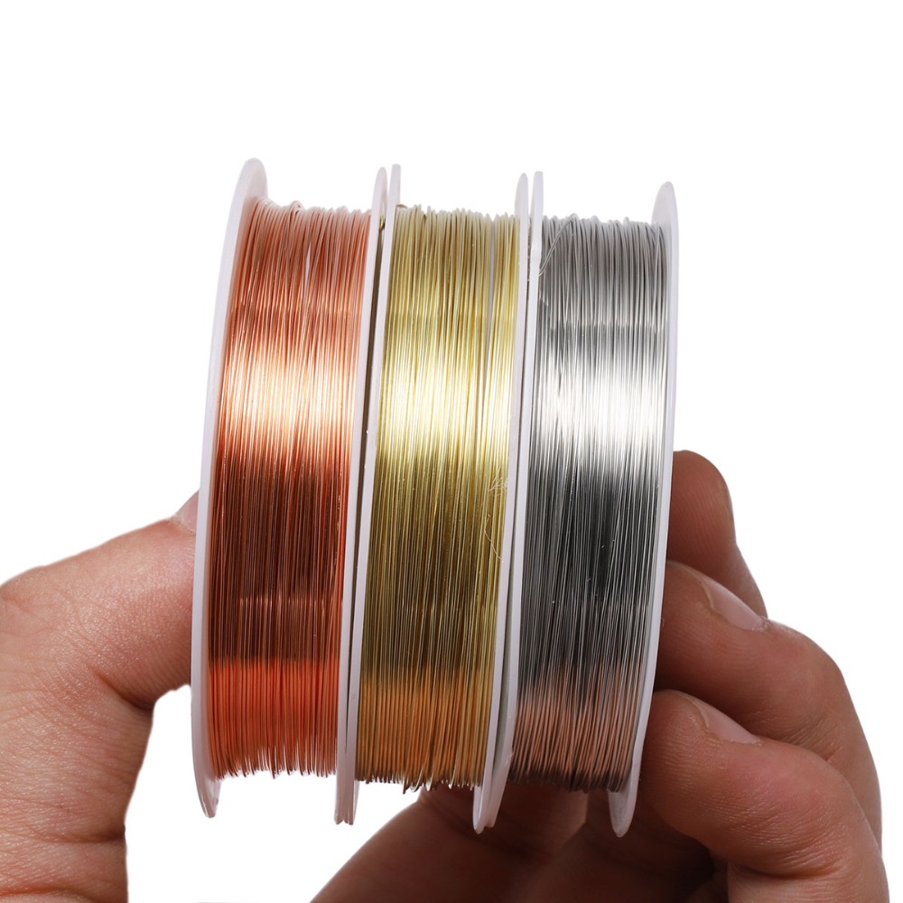 Art Craft Wire - 0.2-1mm Silver/Gold/Rose Gold Copper Wire For