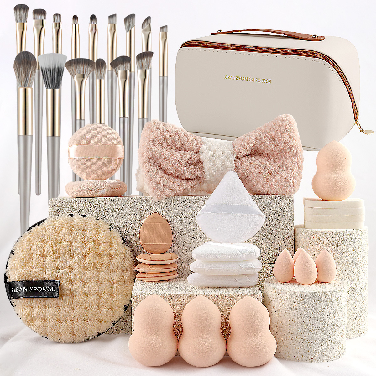 Leather Tooling Kit - Leather Handle Bag with 36 Pcs