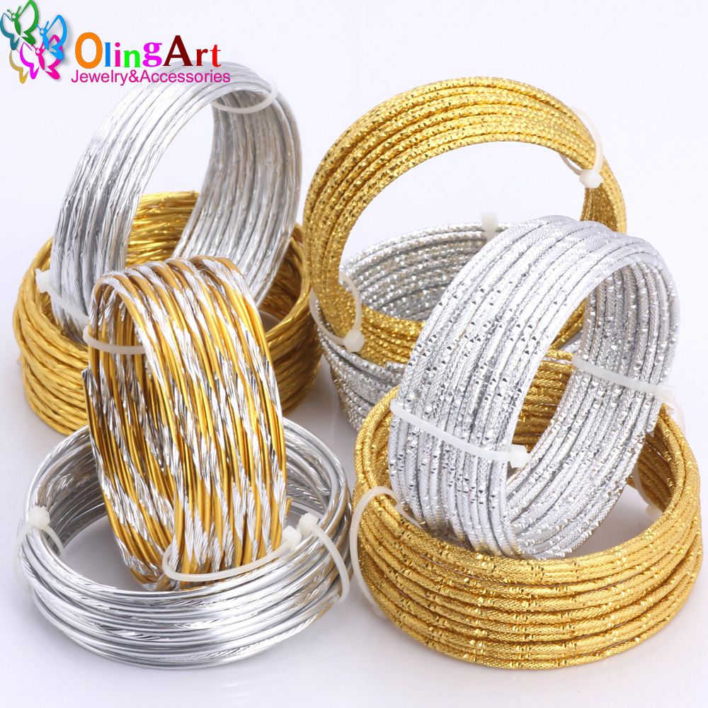 Art Craft Wire - 1M/5M lot 2.0mm Various Patterns Aluminum