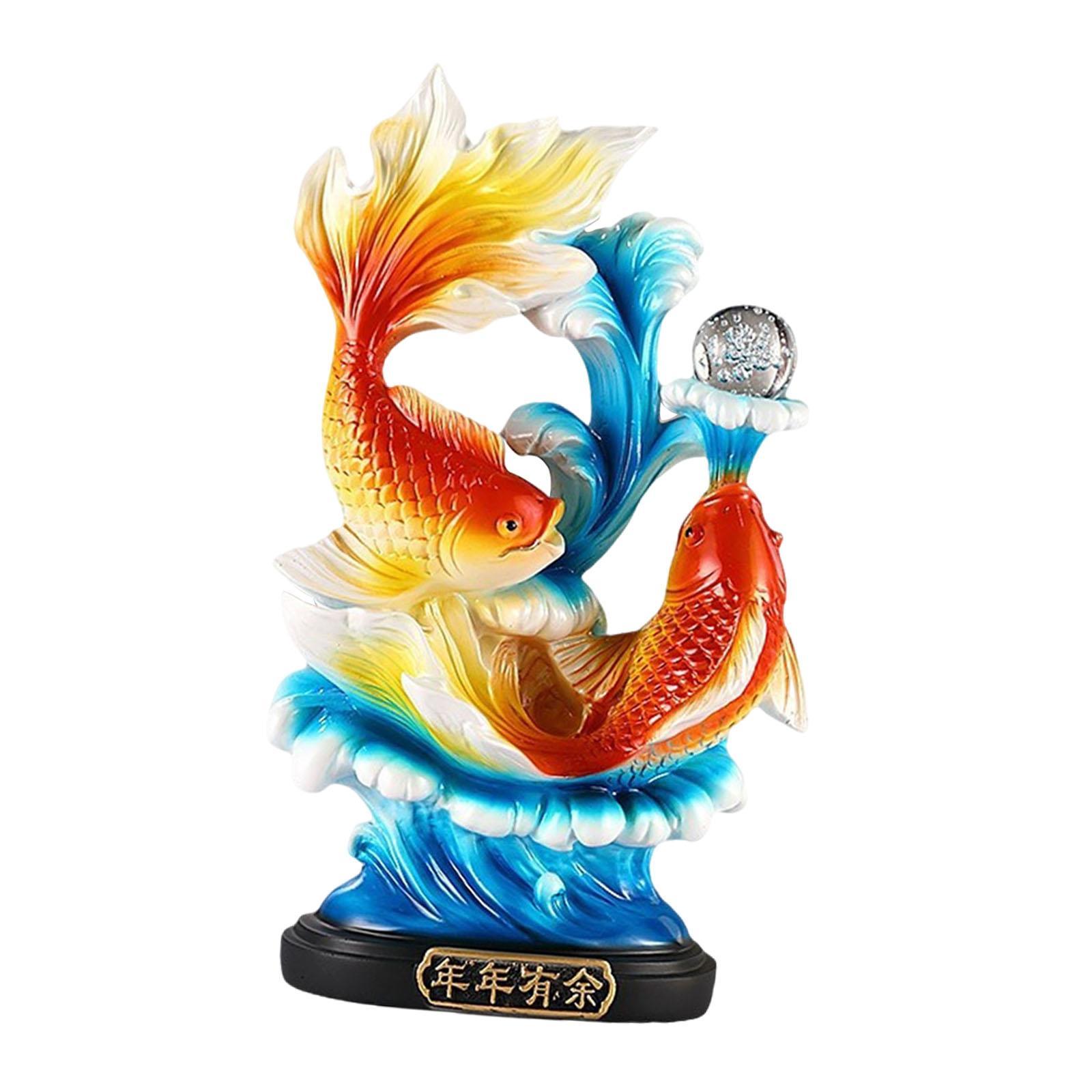 Art Craft Table - 12.8 inch Chinese Feng Shui Fishes