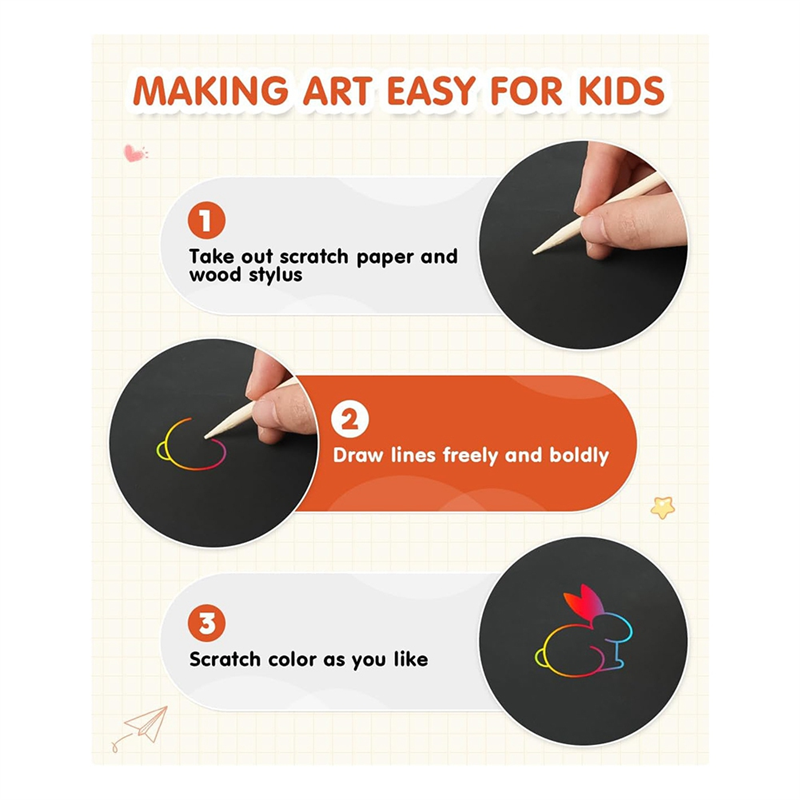 Art Craft Activities - AS96-Scratch Paper Art Crafts - Classroom