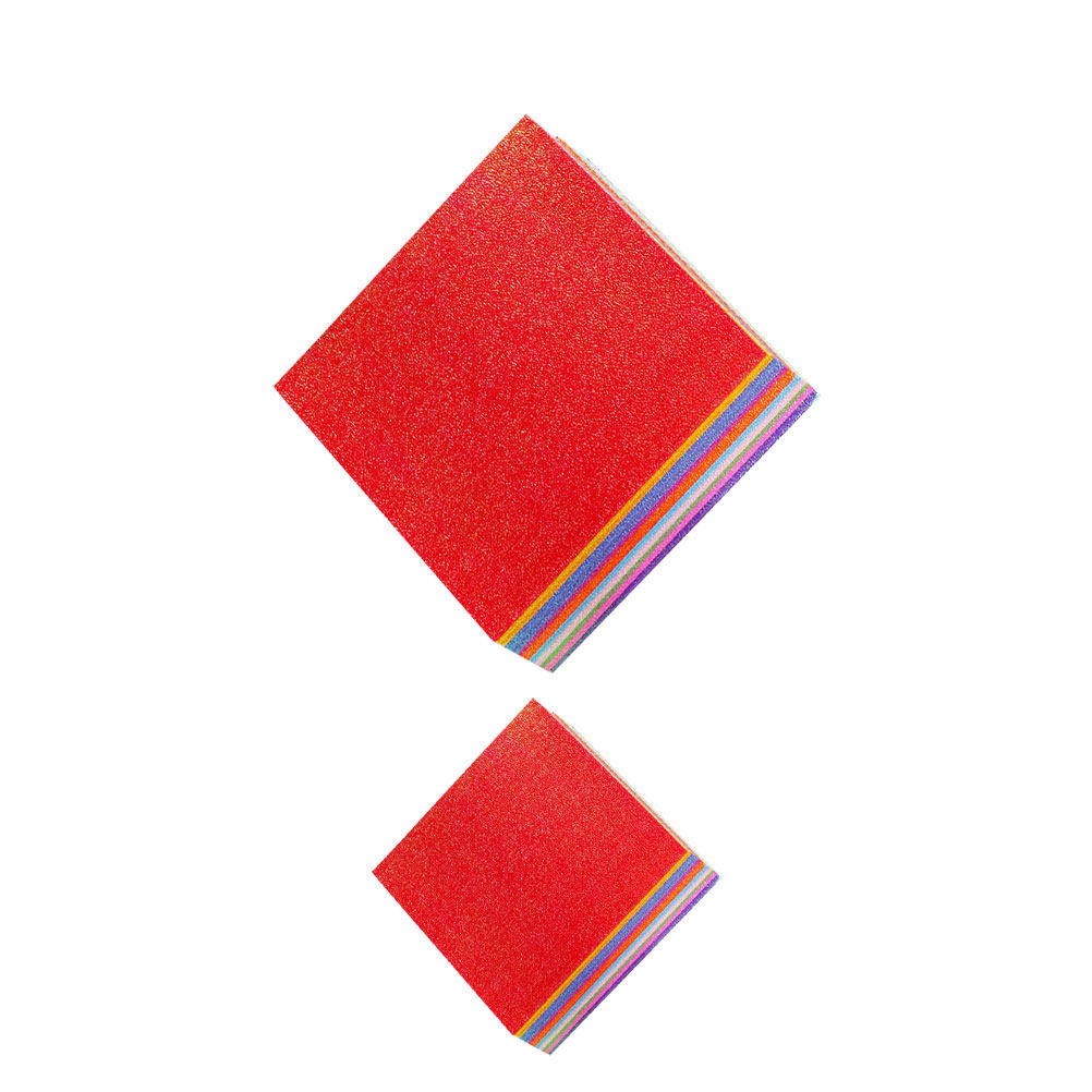 Art Craft Paper - 100Pcs Pearly Glitter Origami Paper Double-Sided