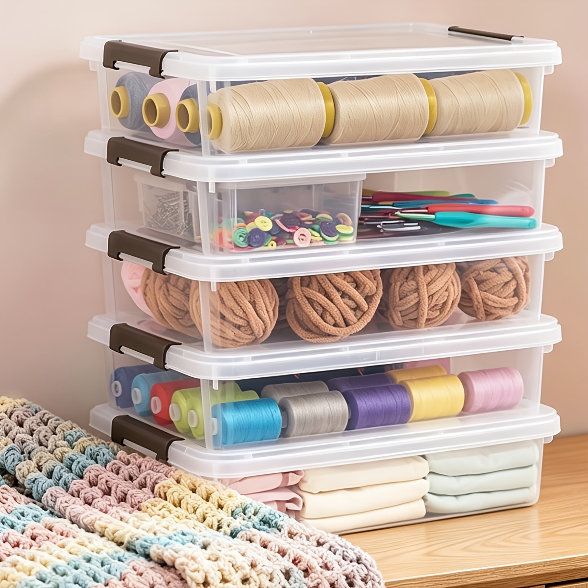 us5pcs Clear Plastic Storage B - مراجعة Art Craft Using Paper وسعره