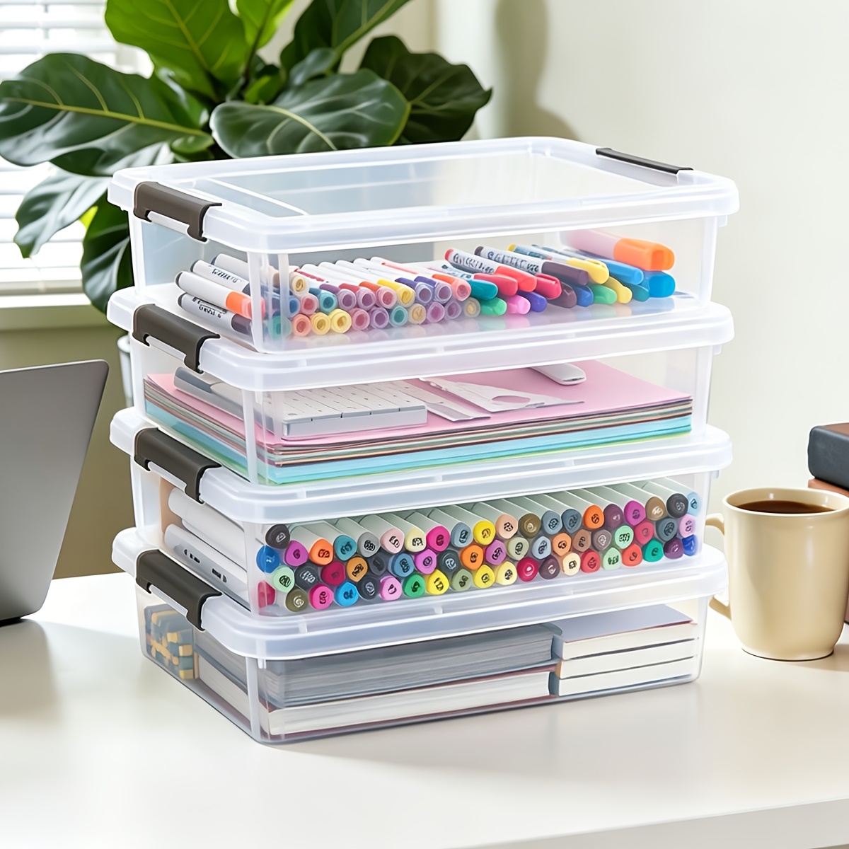us5pcs Clear Plastic Storage B - مراجعة Art Craft Using Paper وسعره