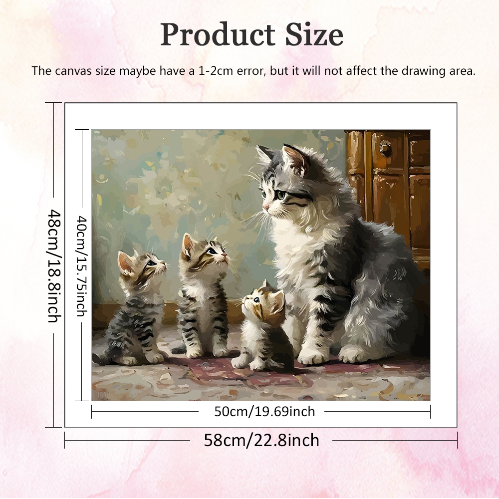 DIY Digital Oil Painting Cat K - مراجعة Art Craft Cat وسعره