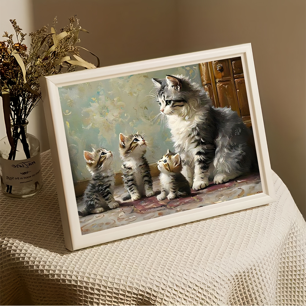 DIY Digital Oil Painting Cat K - مراجعة Art Craft Cat وسعره