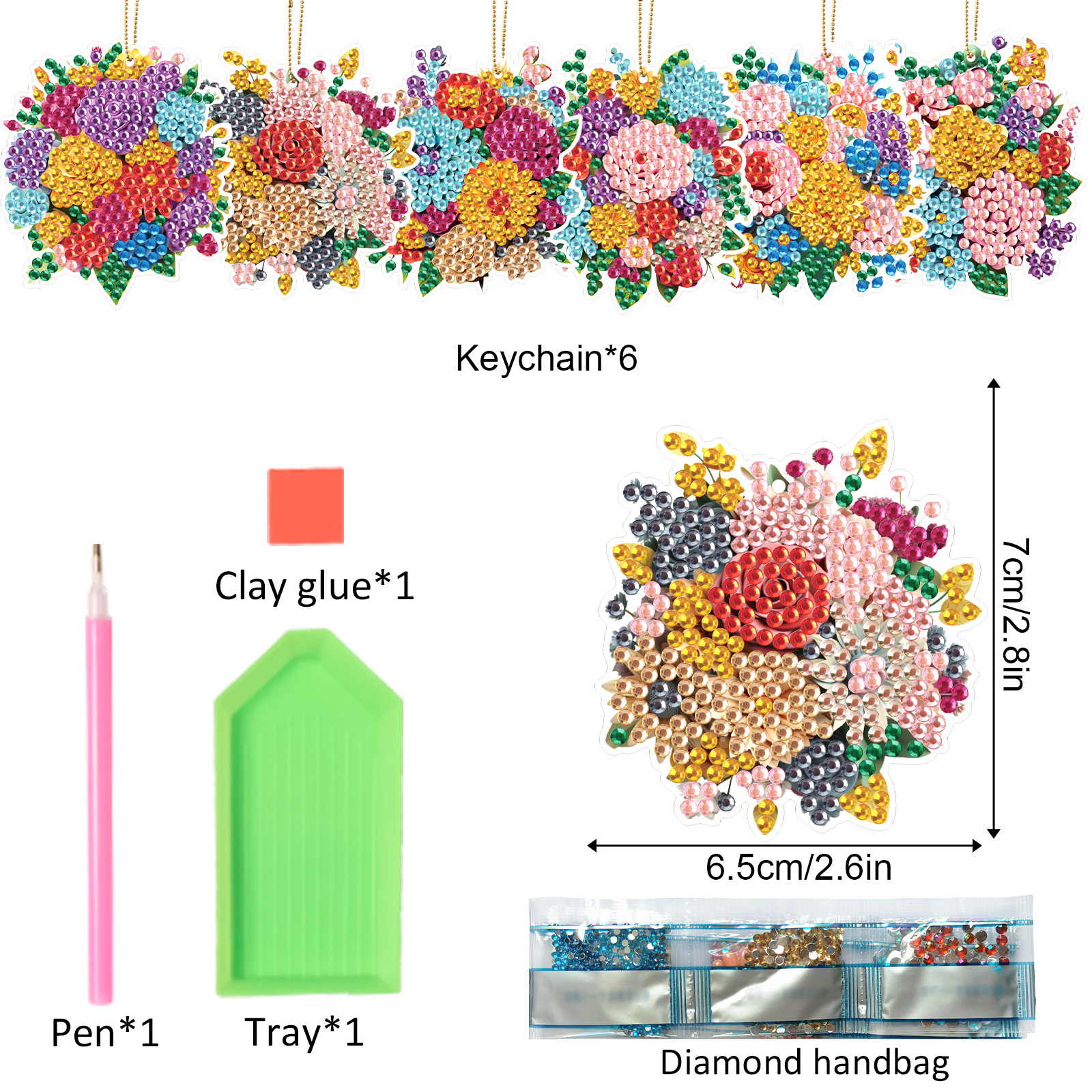 6PCS Diamond Art Painting Keyc - مراجعة Art Craft Flower وسعره