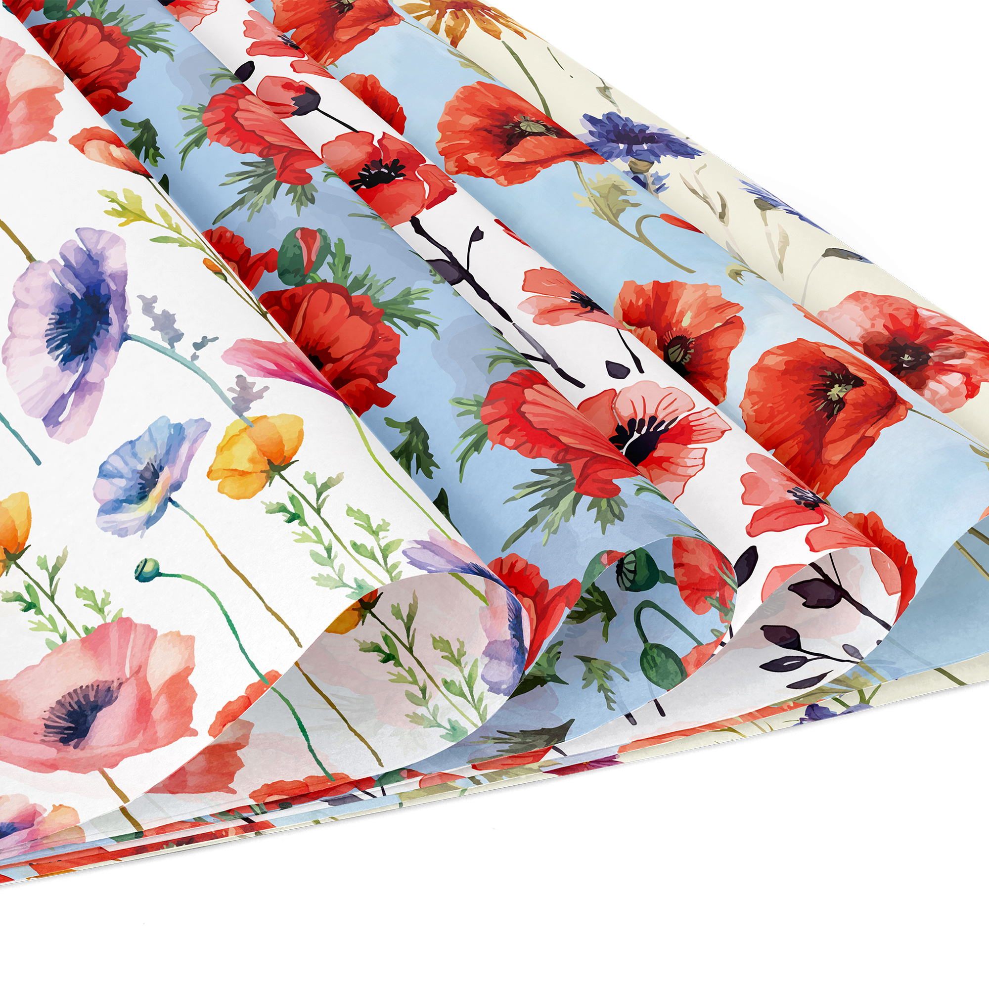 24pcs 30*30cm Poppy Red Flower - مراجعة Art Craft Paper وسعره