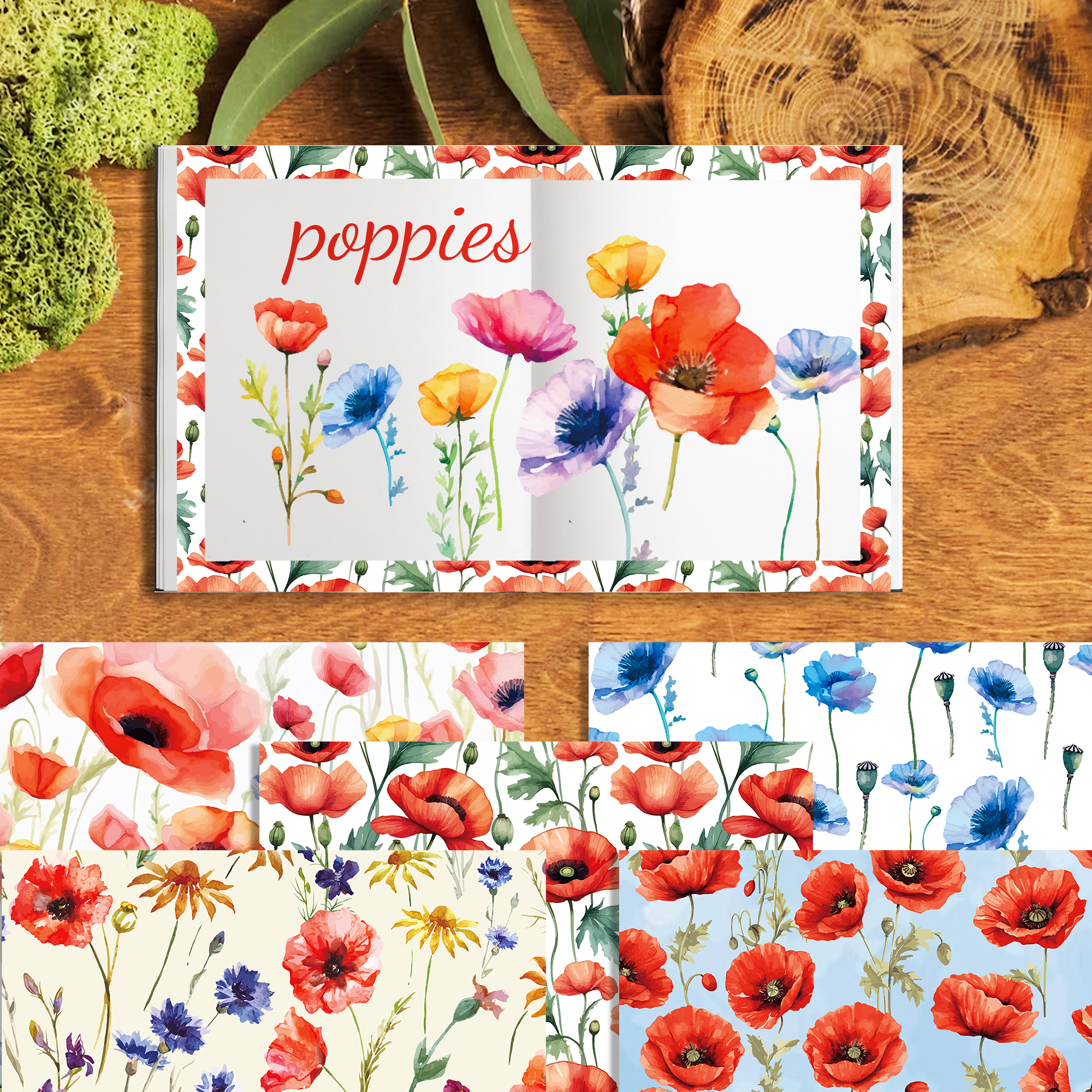 24pcs 30*30cm Poppy Red Flower - مراجعة Art Craft Paper وسعره