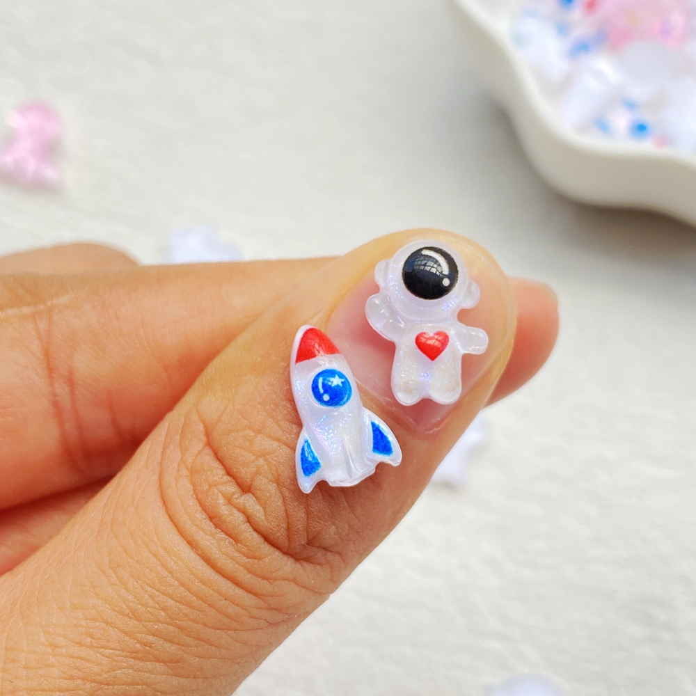 50Pcs Resin Cartoon Mini Shini - مراجعة Art And Craft Rocket وسعره