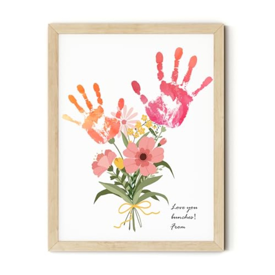Flower Bouquet Handprint Art C - مراجعة Art Craft Flower وسعره
