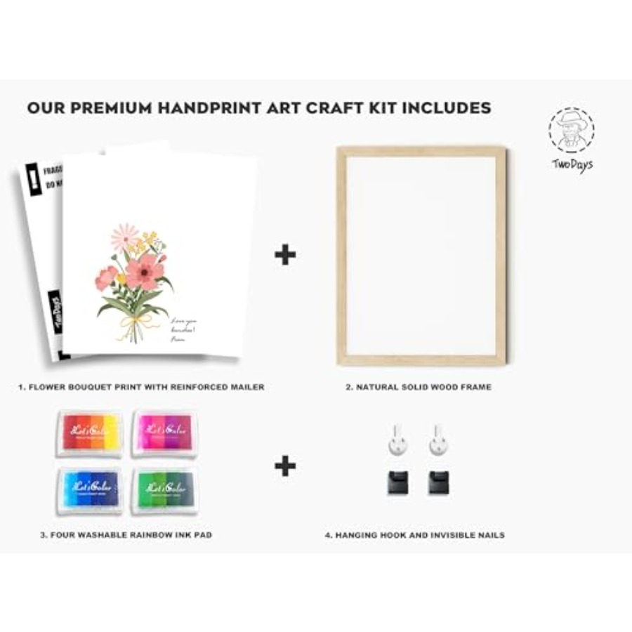 Flower Bouquet Handprint Art C - مراجعة Art Craft Flower وسعره