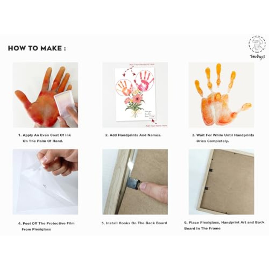 Flower Bouquet Handprint Art C - مراجعة Art Craft Flower وسعره