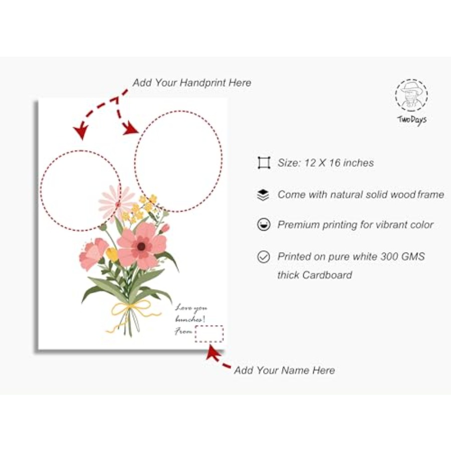 Flower Bouquet Handprint Art C - مراجعة Art Craft Flower وسعره