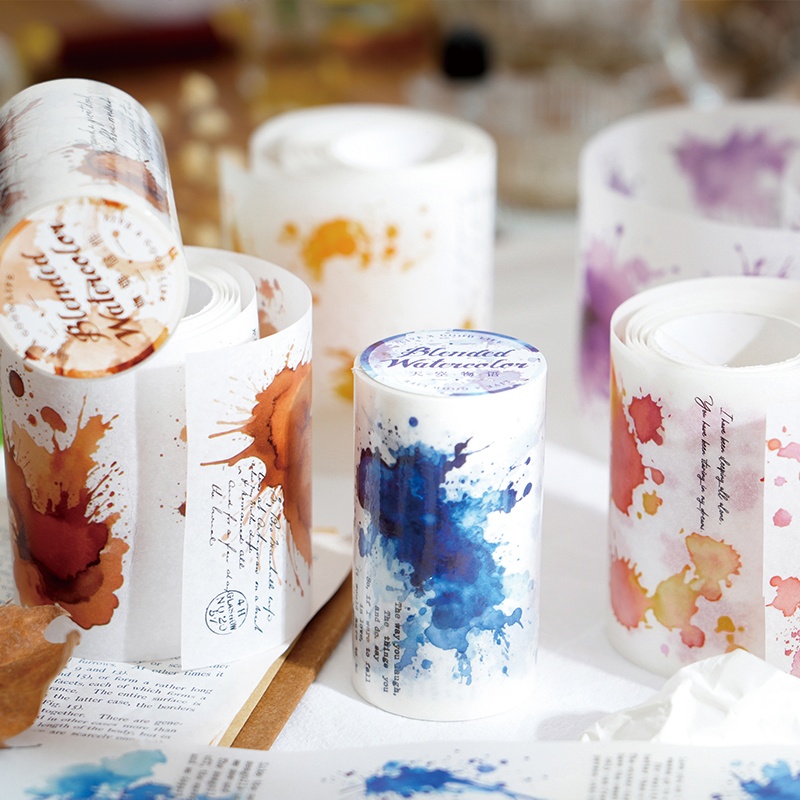 6 Rolls - 7Cm×200Cm Watercolor - مراجعة Art Craft Using Paper وسعره