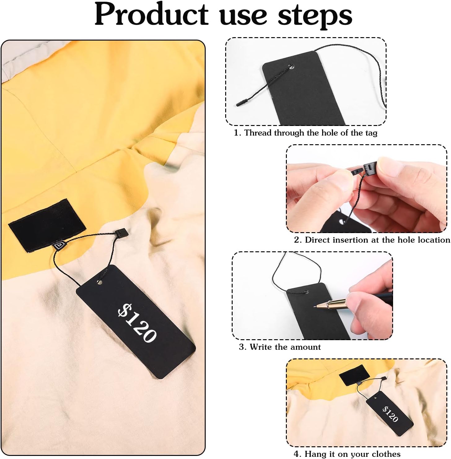 200 Black Paper Clothing Tags  - مراجعة Art Craft Paper وسعره