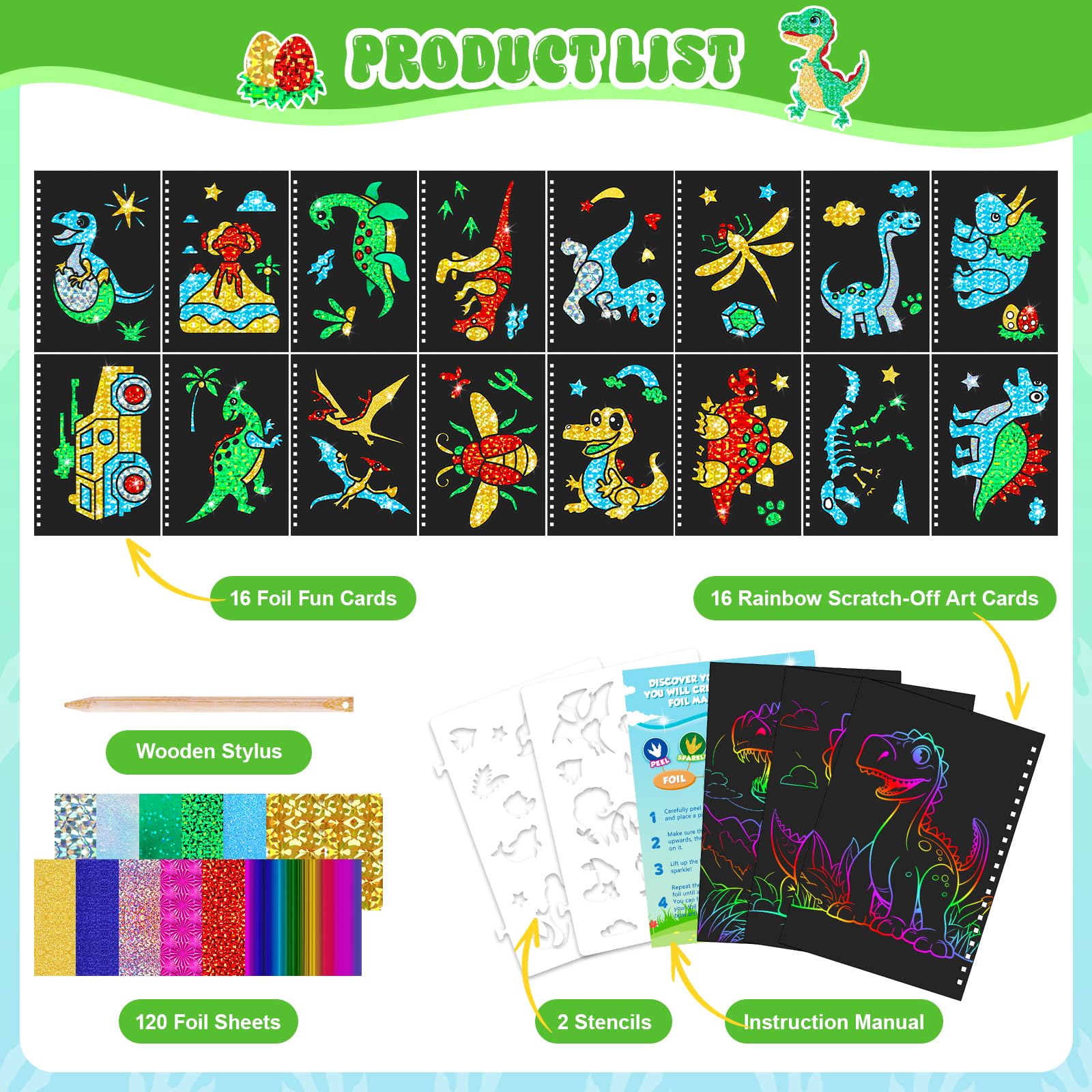 Dinosaur Scratch Art Book for  - مراجعة Art Craft Activities وسعره