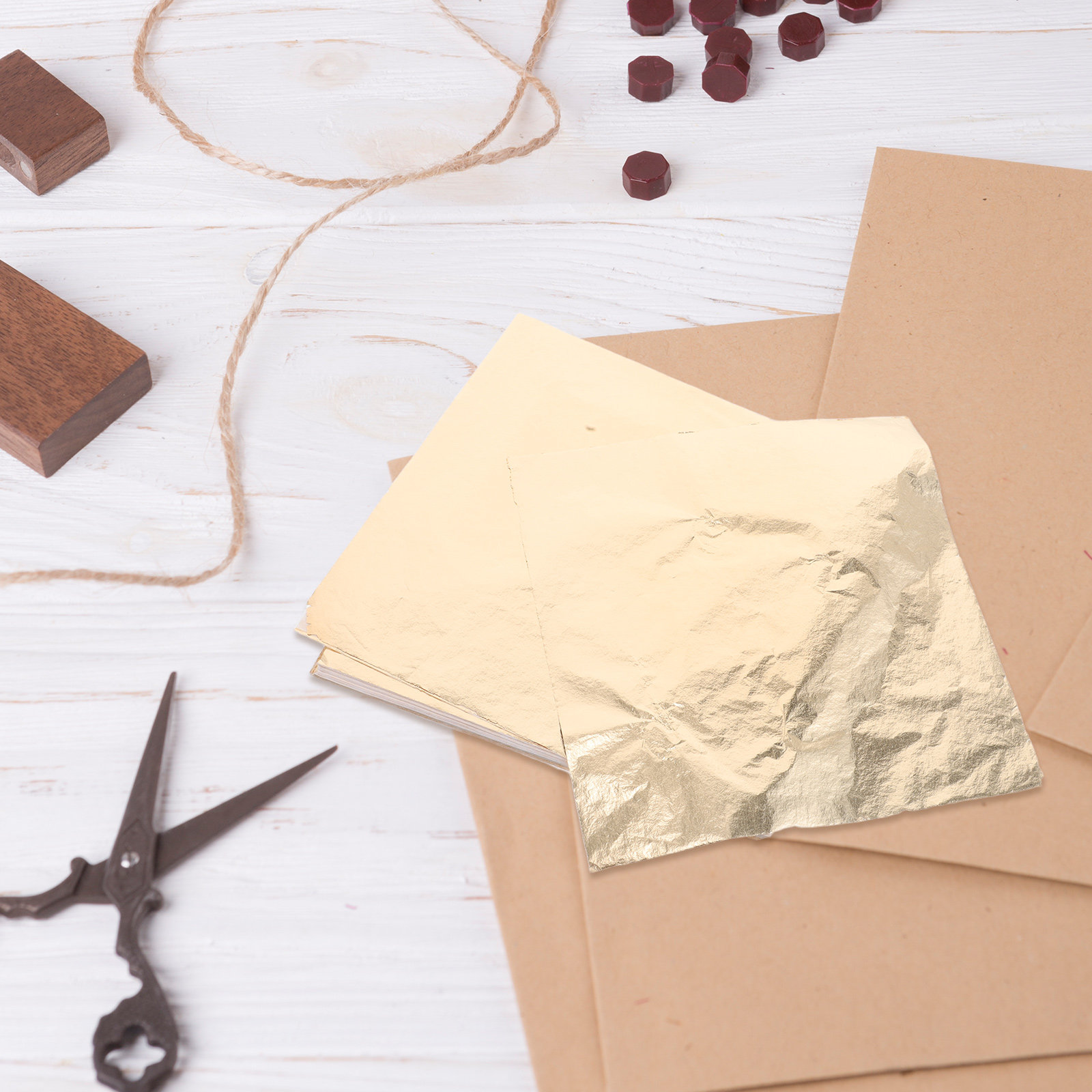 100 Sheets Gold Foil Leaf Pape - مراجعة Art Craft Paper وسعره