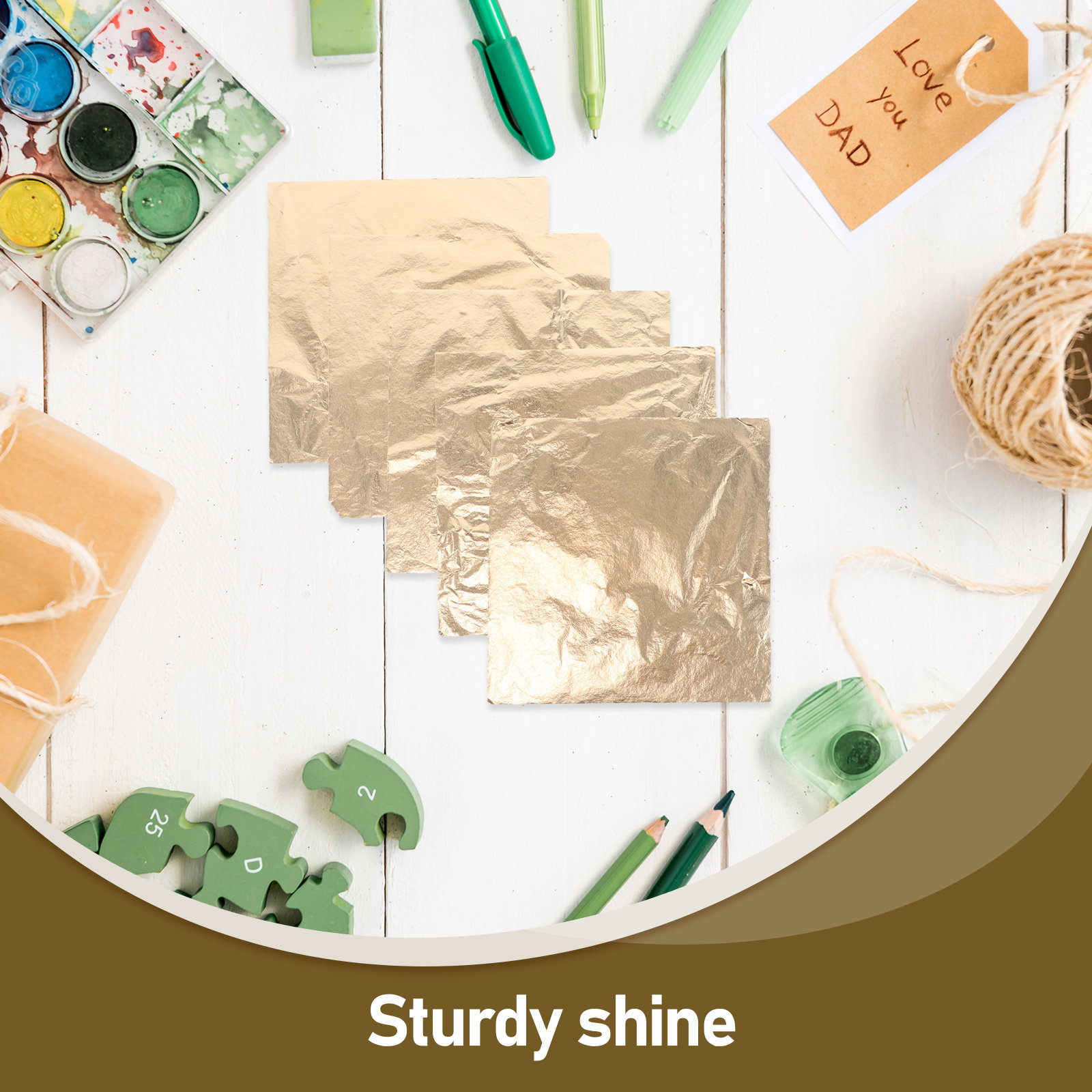 100 Sheets Gold Foil Leaf Pape - مراجعة Art Craft Paper وسعره