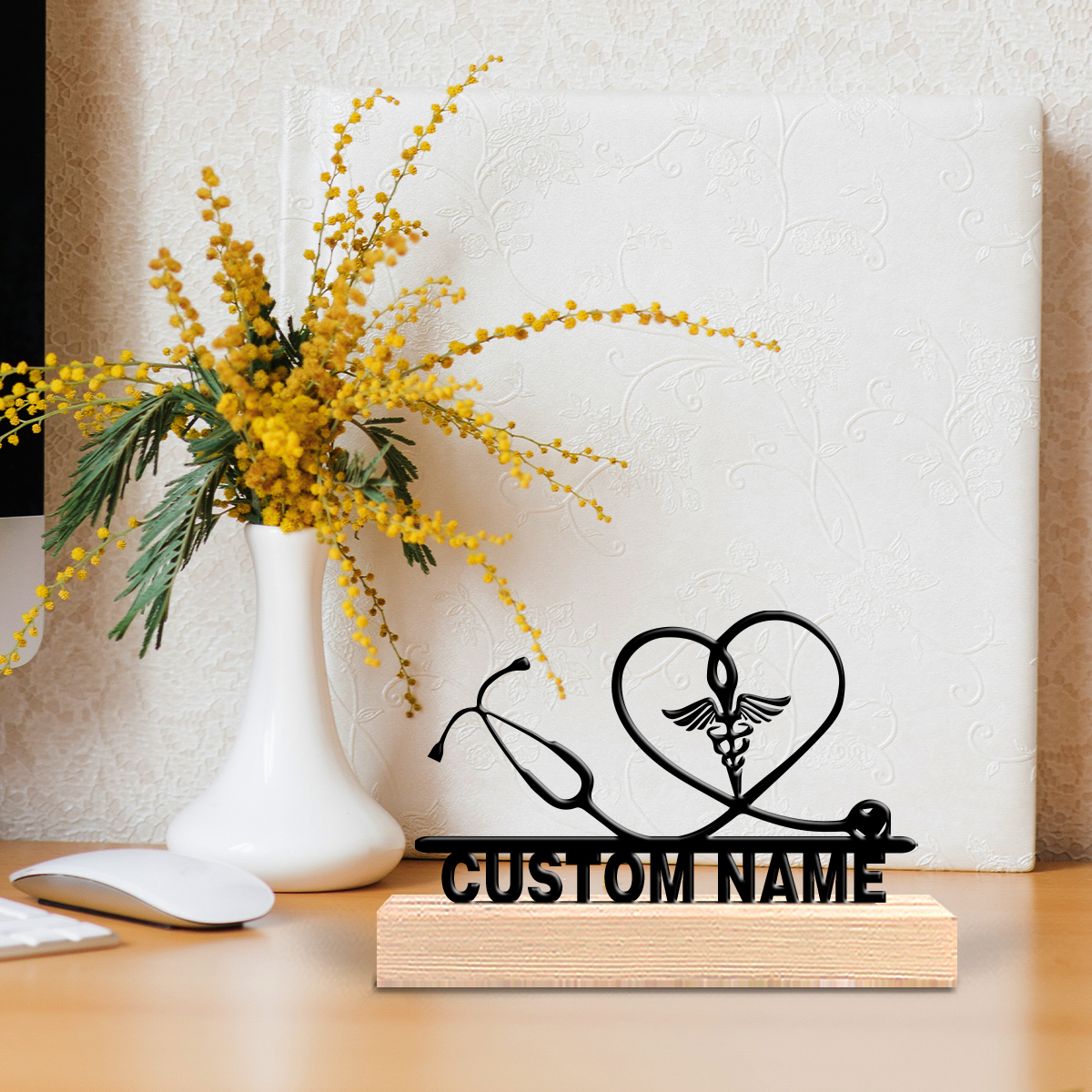 1pc Abstract Stethoscope Perso - مراجعة Art Craft Names وسعره