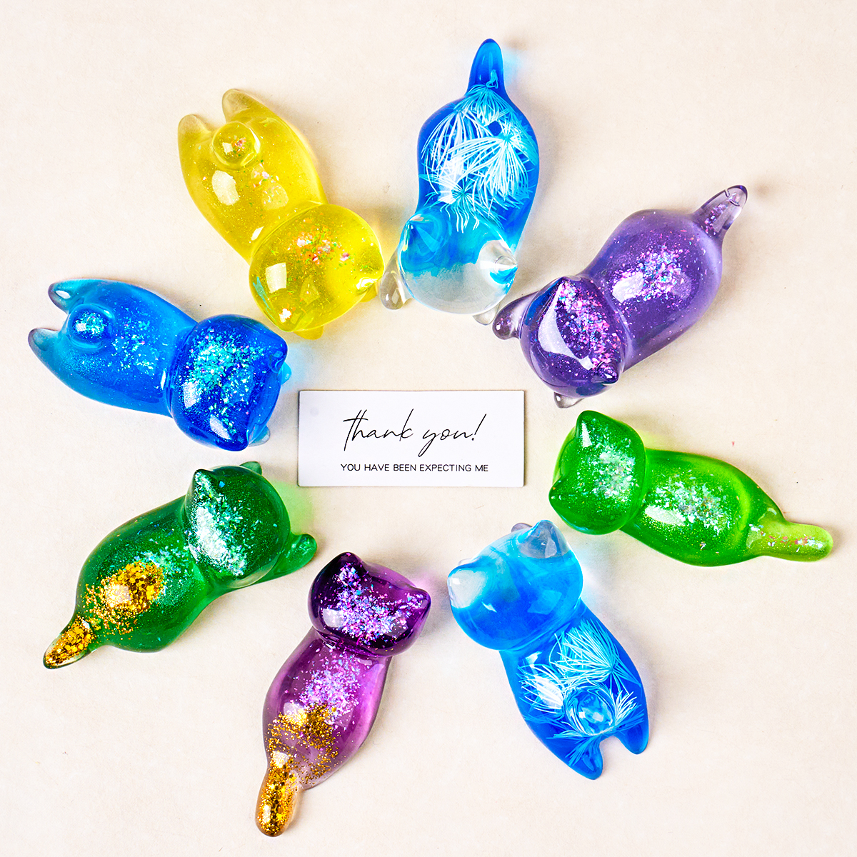 3D Cat Crystal Epoxy Resin Mol - مراجعة Art Craft Table وسعره
