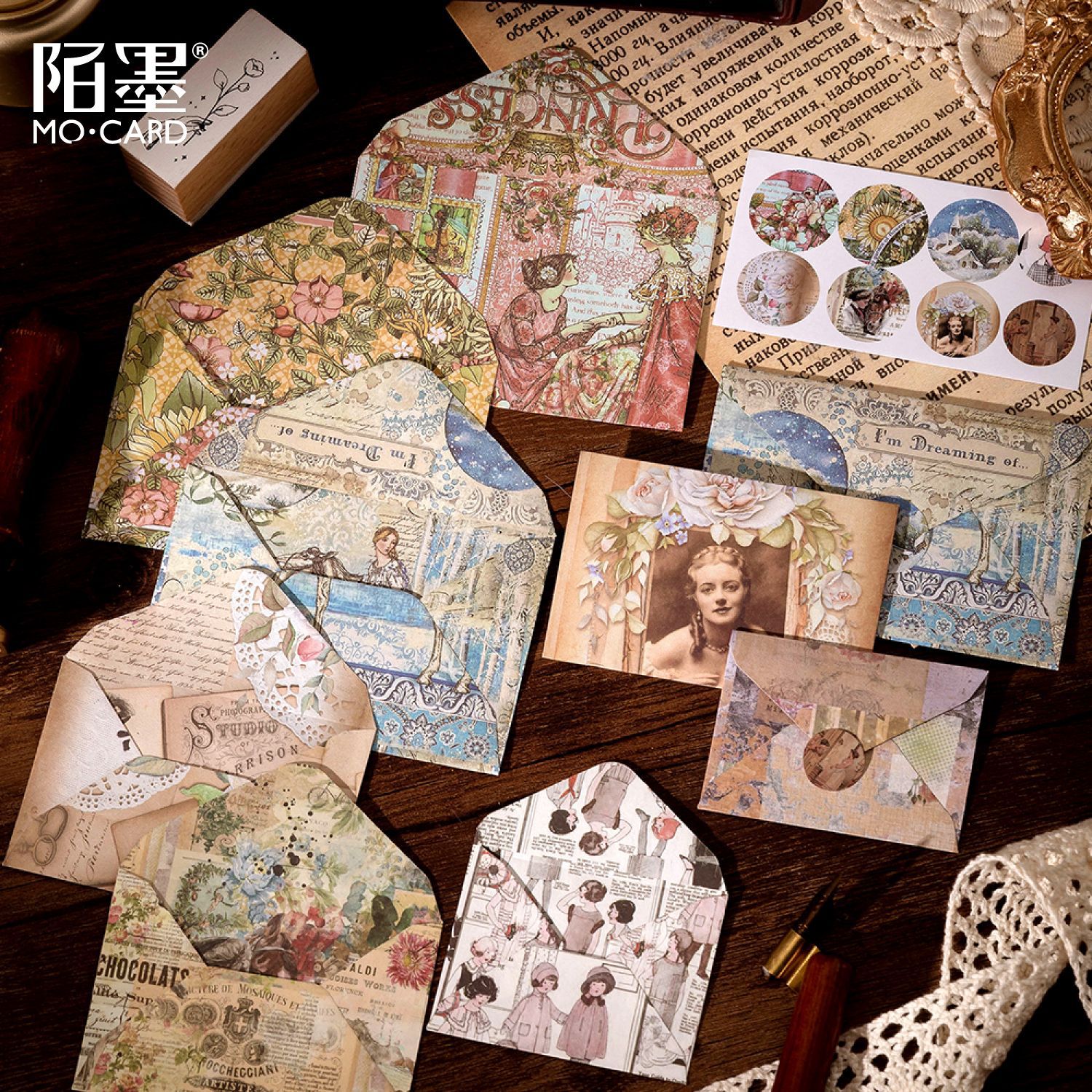 8pcs Vintage Mini envelope set - مراجعة Art Craft Activities وسعره