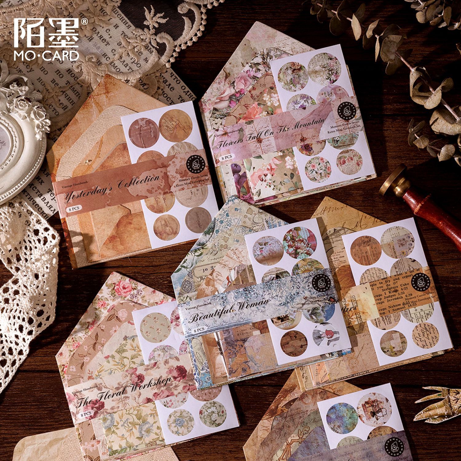 8pcs Vintage Mini envelope set - مراجعة Art Craft Activities وسعره