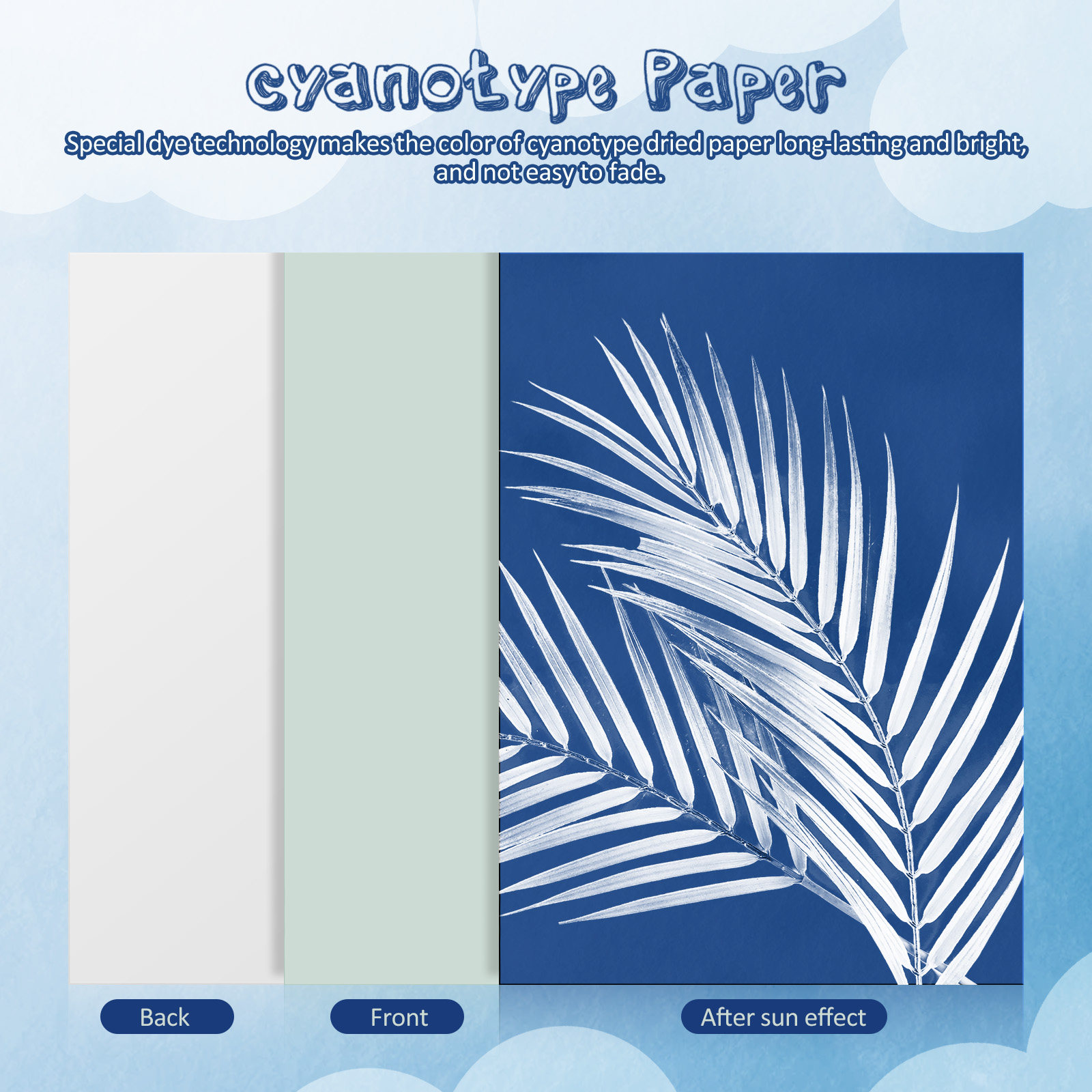 1Set Cyanotype Paper Sun Activ - مراجعة Art Craft Activities وسعره