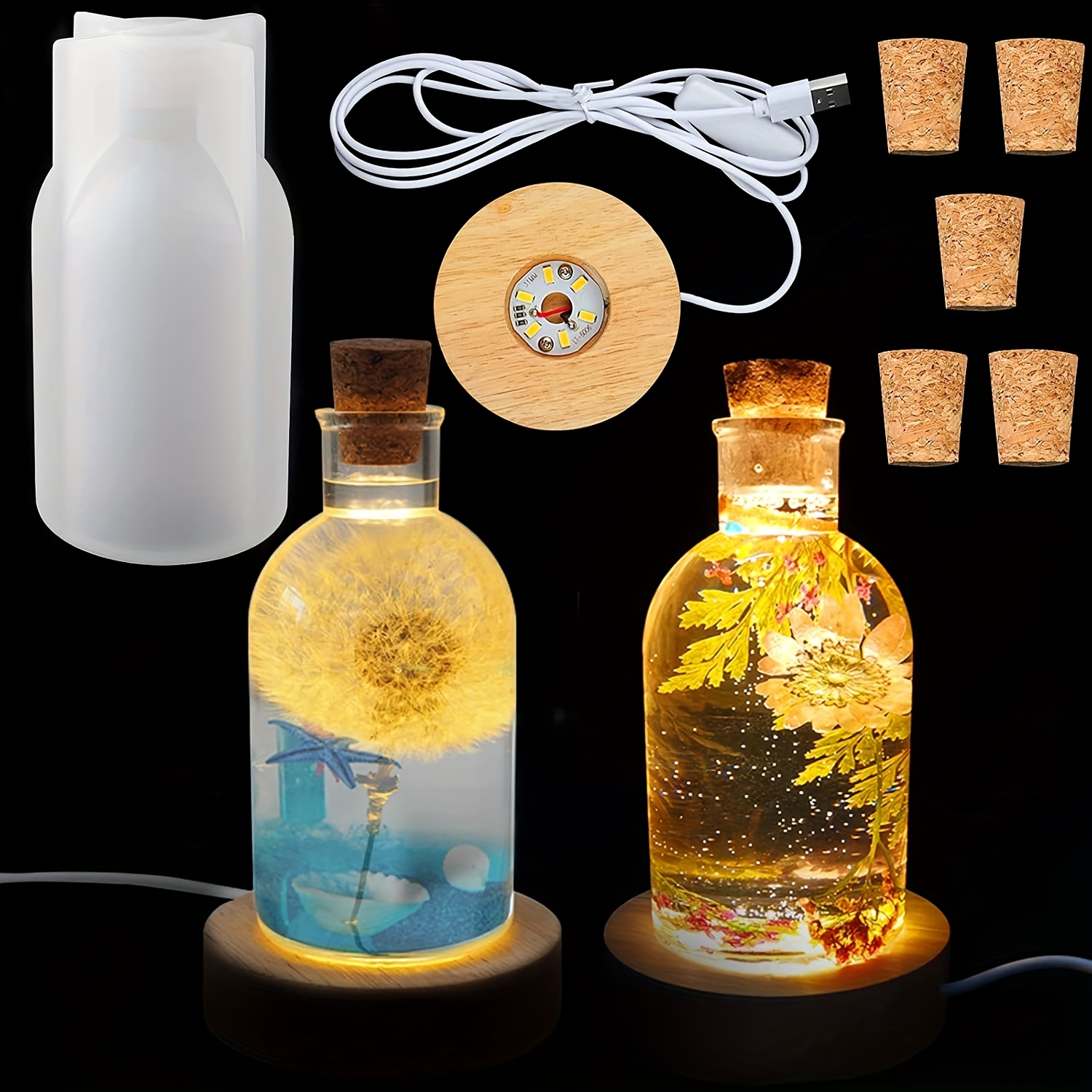 Drift Bottle Light Resin Mold  - مراجعة Art Craft Table وسعره