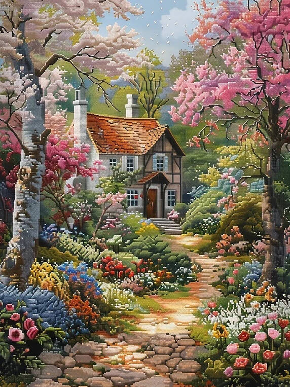 Diamond Mosaic Art Craft House - مراجعة Art Craft Flower وسعره