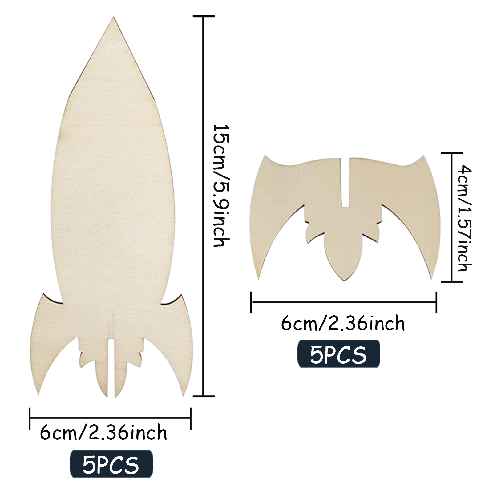 5PCS/10PCS wooden rockets DIY  - مراجعة Art And Craft Rocket وسعره