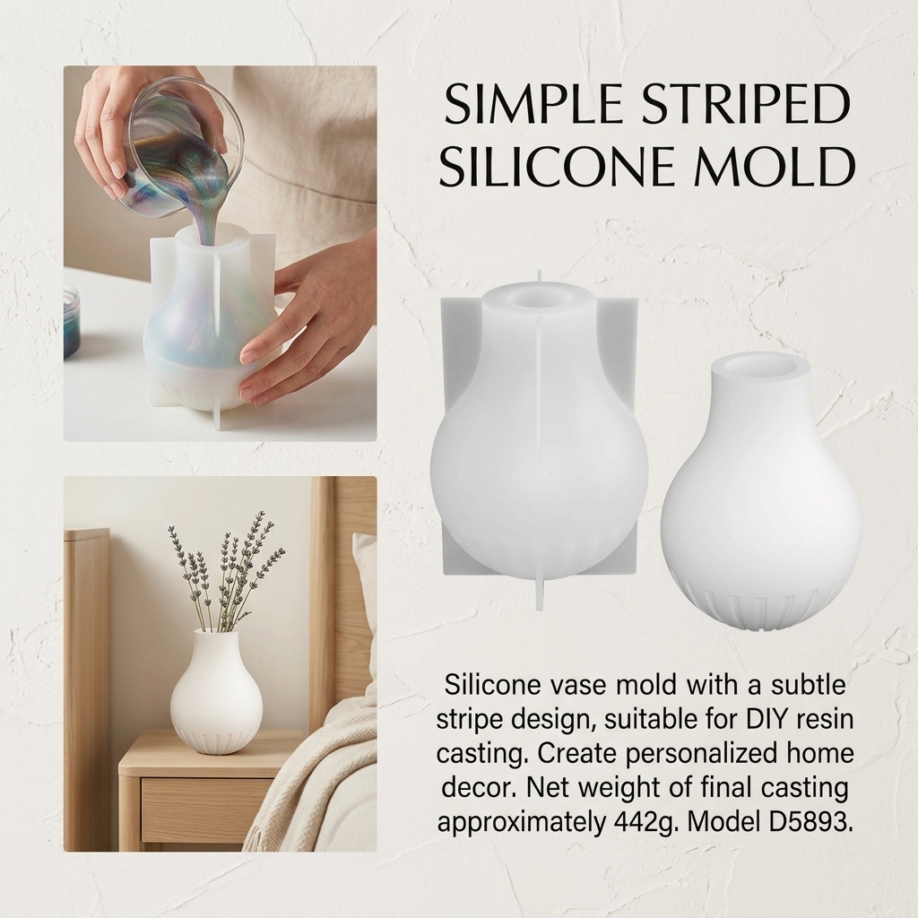 Silicone Vase Mold with Stripe - مراجعة Art Craft Vase وسعره