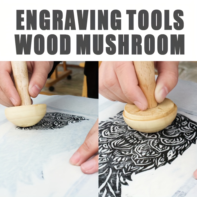1Pc Wooden Mushroom Roller Pap - مراجعة Art Craft Using Paper وسعره