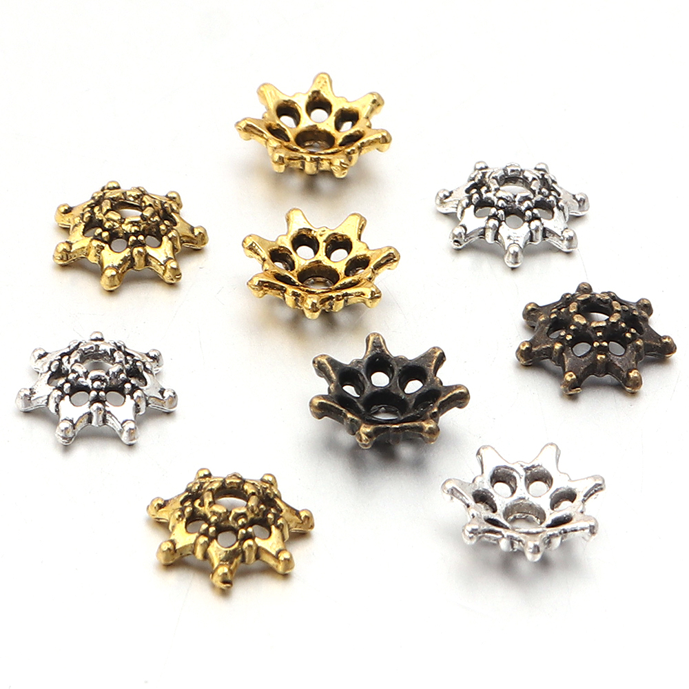100pcs/lot Antique Silver Colo - مراجعة Art Craft Flower وسعره