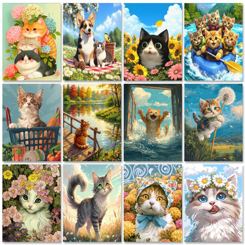 GATYZTORY Cat Painting By Numb - مراجعة Art Craft Cat وسعره