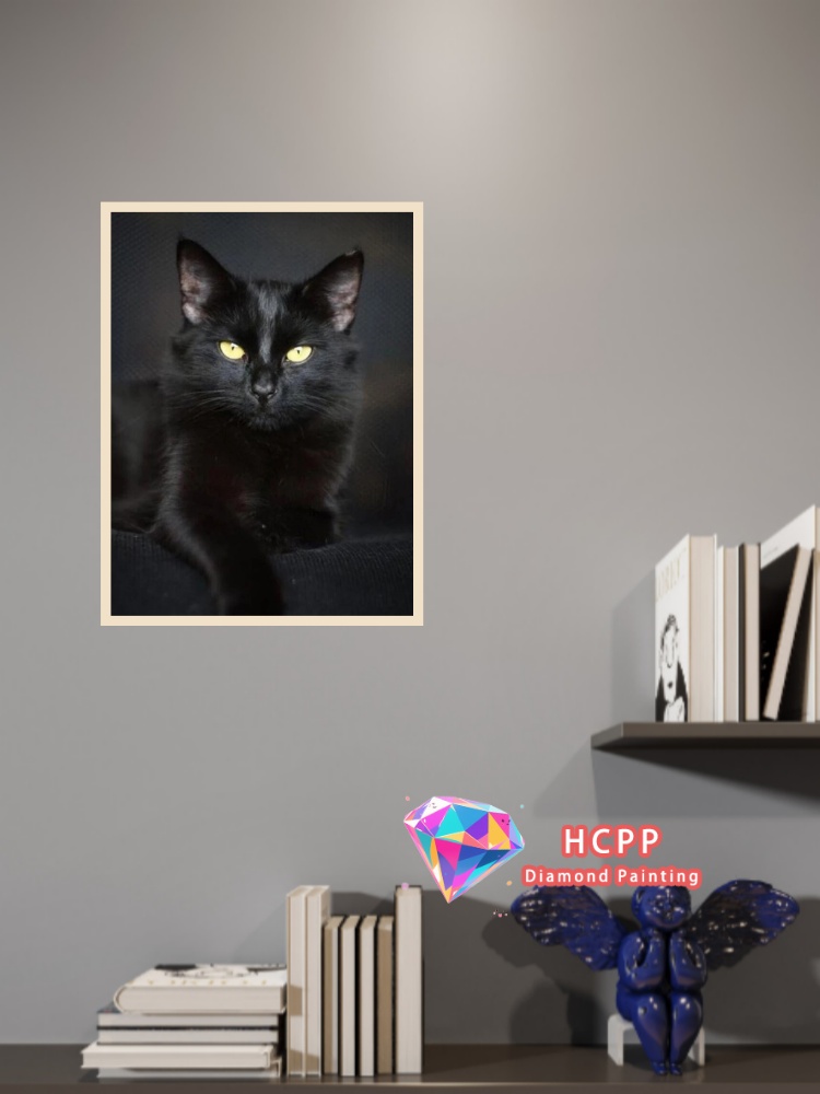 unframe Black Cat Animal Diamo - مراجعة Art Craft Cat وسعره
