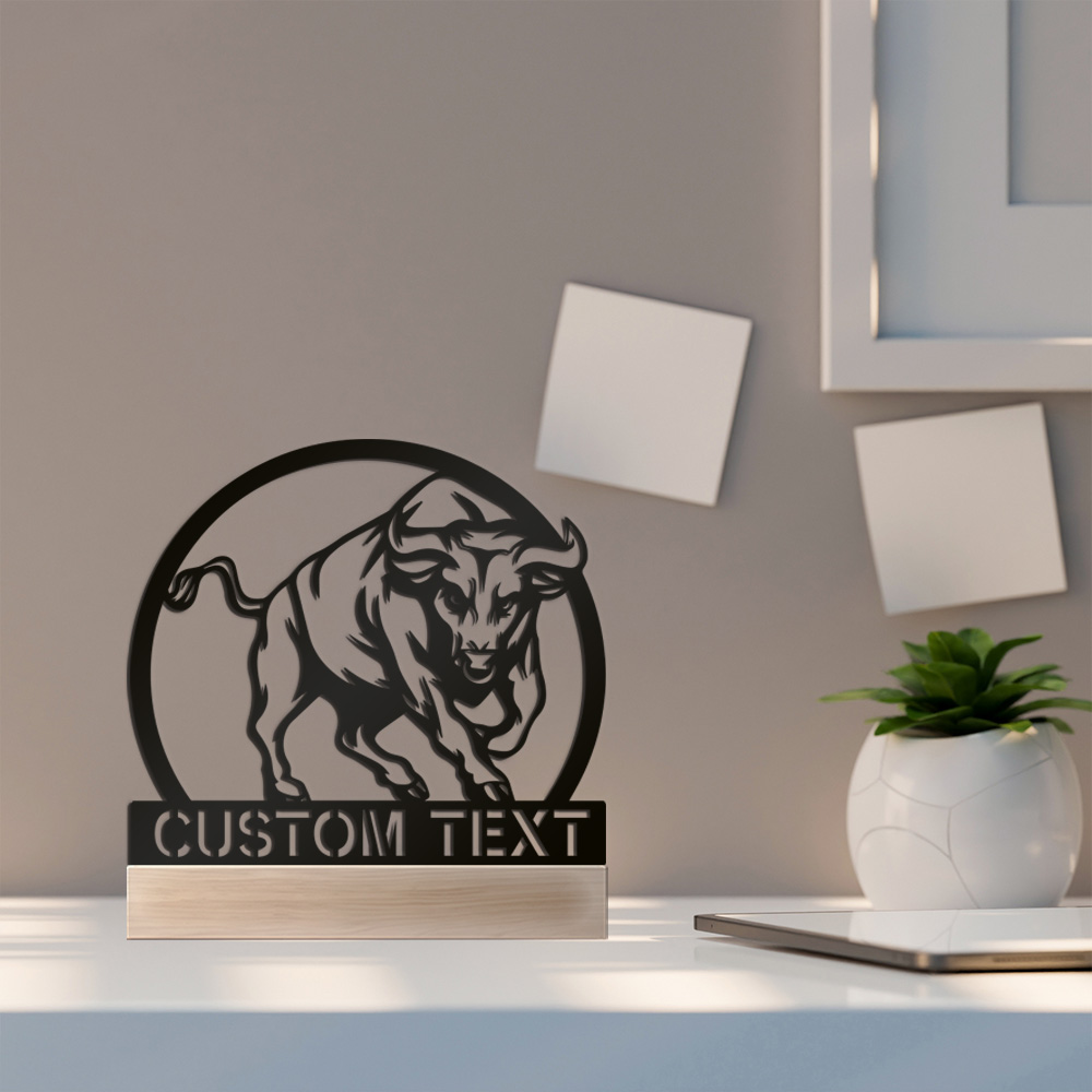 1 pc nice bull with OX Customi - مراجعة Art Craft Names وسعره