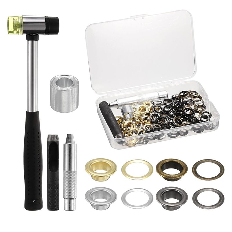 ABWZ-100Pcs Grommet Eyelets To - مراجعة Leather Tooling Kit وسعره