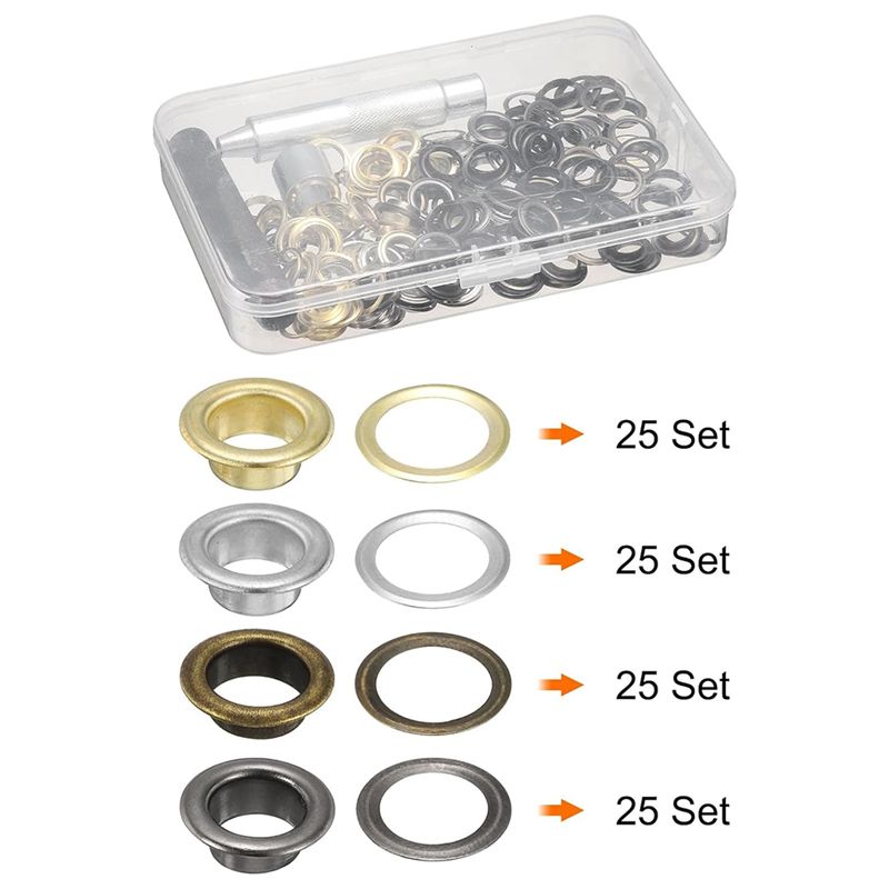 ABWZ-100Pcs Grommet Eyelets To - مراجعة Leather Tooling Kit وسعره