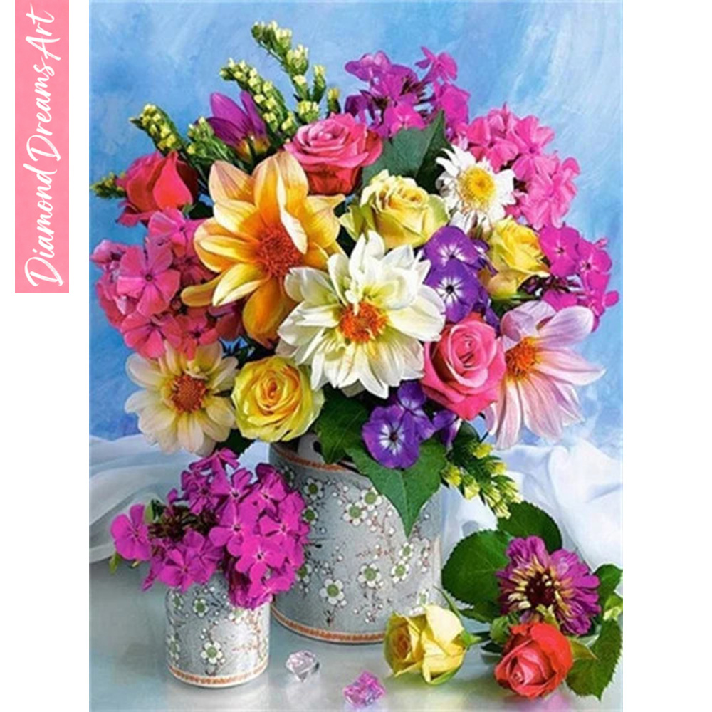 Full Diamond Mosaic Flower 5D  - مراجعة Art Craft Vase وسعره