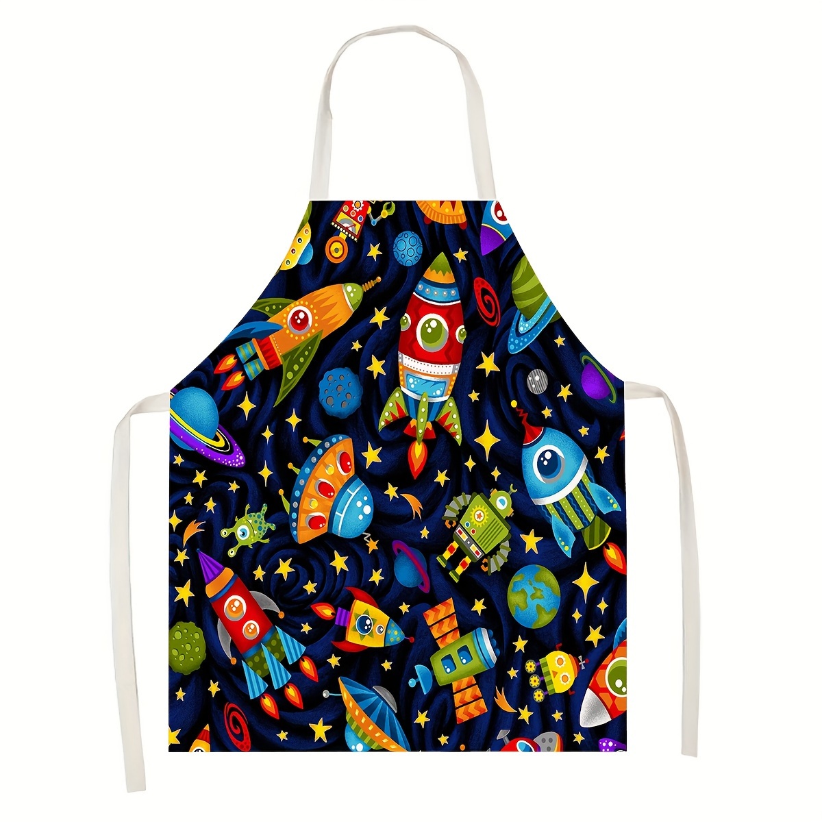 1pc Kids Apron Space Theme Roc - مراجعة Art And Craft Rocket وسعره