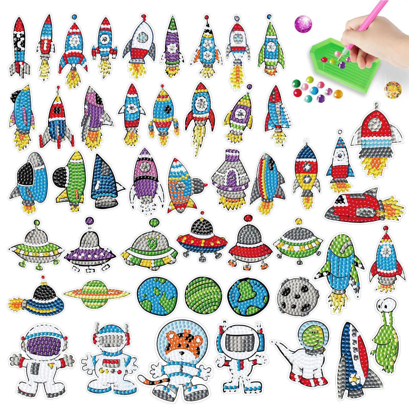 Space Diamond Art Kit For Kids - مراجعة Art And Craft Rocket وسعره