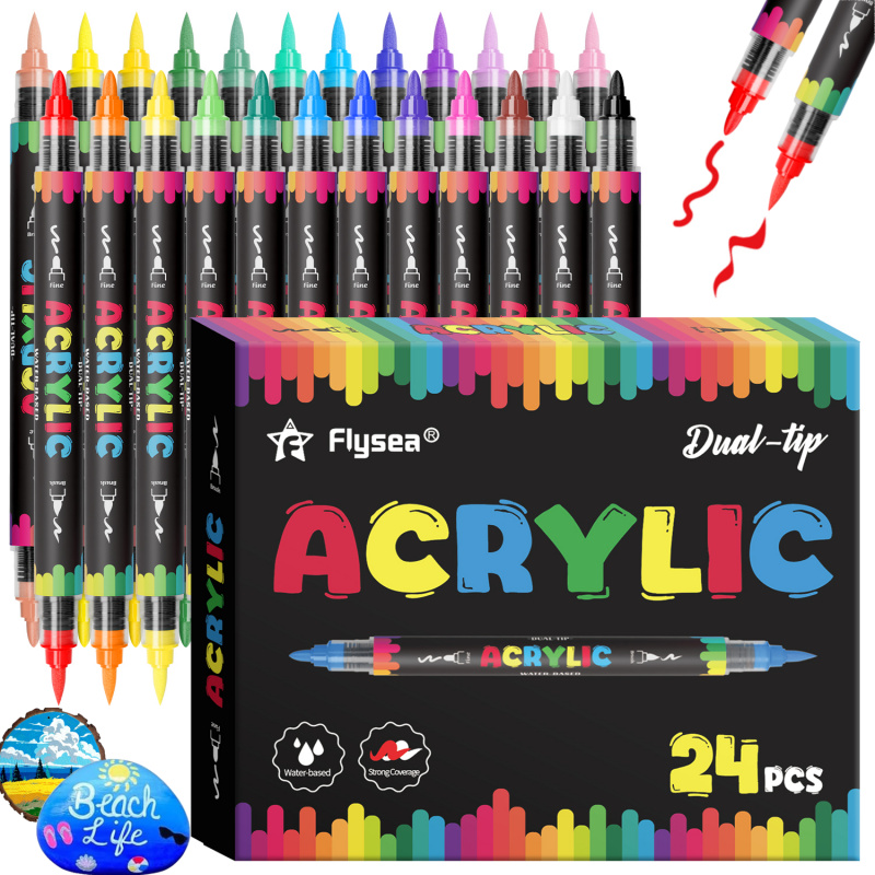 Dual-Tip Acrylic Marker Set, 1 - مراجعة Art Craft Using Paper وسعره