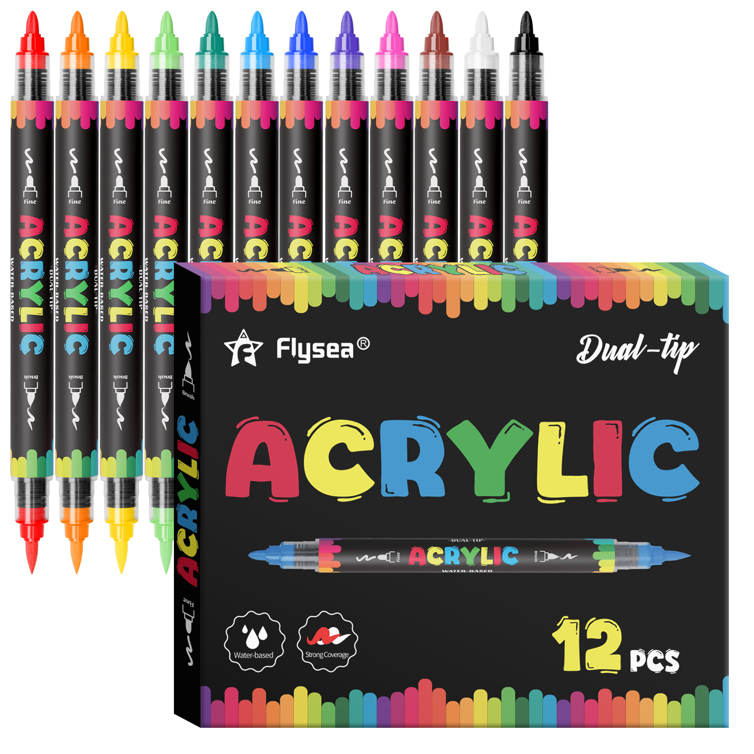 Dual-Tip Acrylic Marker Set, 1 - مراجعة Art Craft Using Paper وسعره