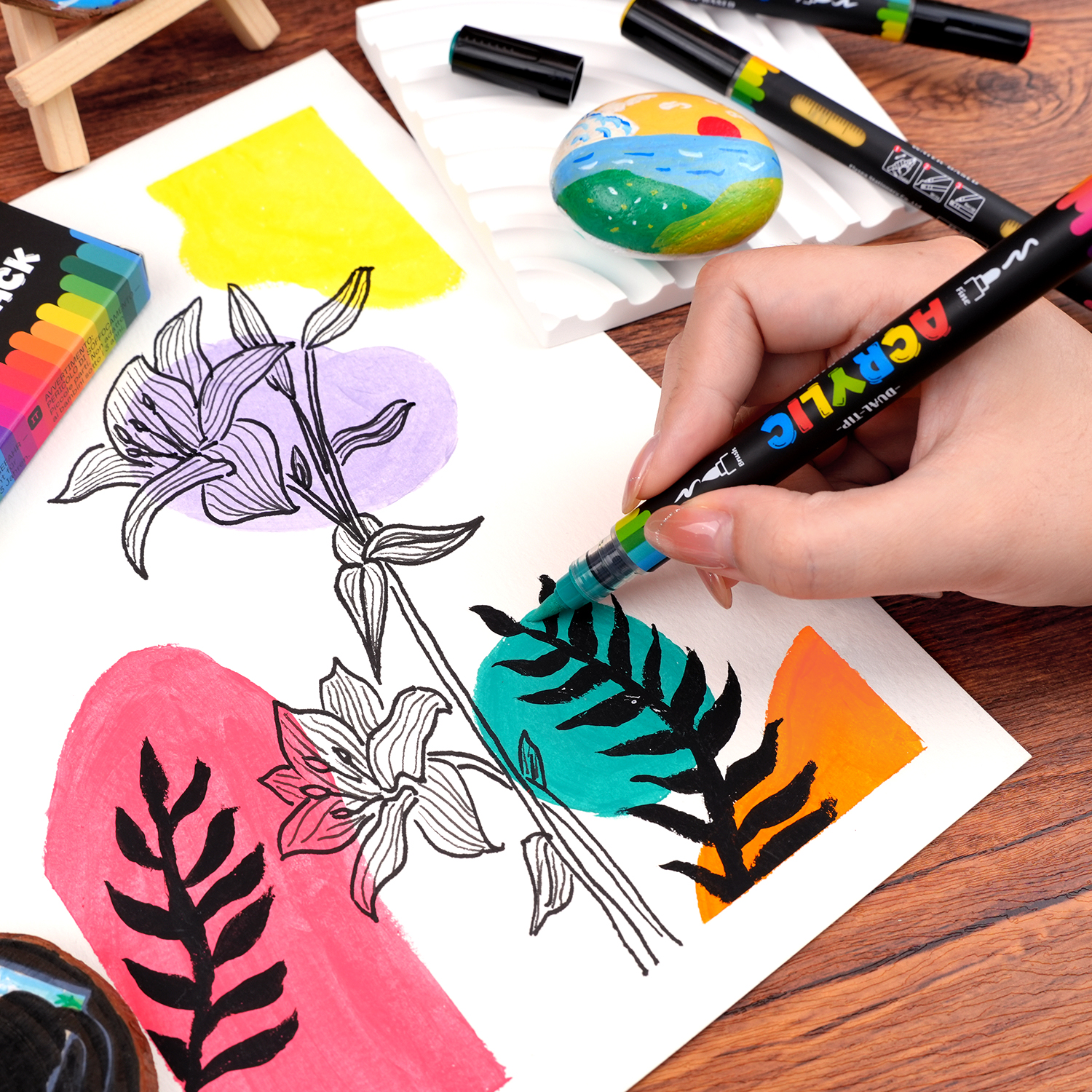 Dual-Tip Acrylic Marker Set, 1 - مراجعة Art Craft Using Paper وسعره