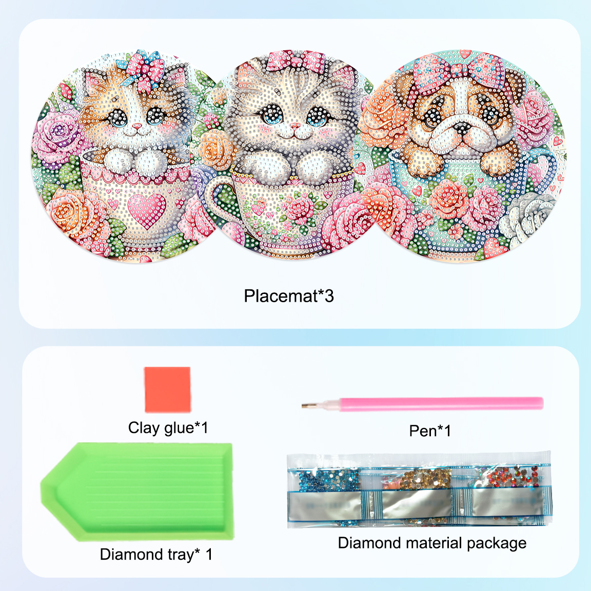 3Pcs Diamond Art Painting Plac - مراجعة Art Craft Table وسعره