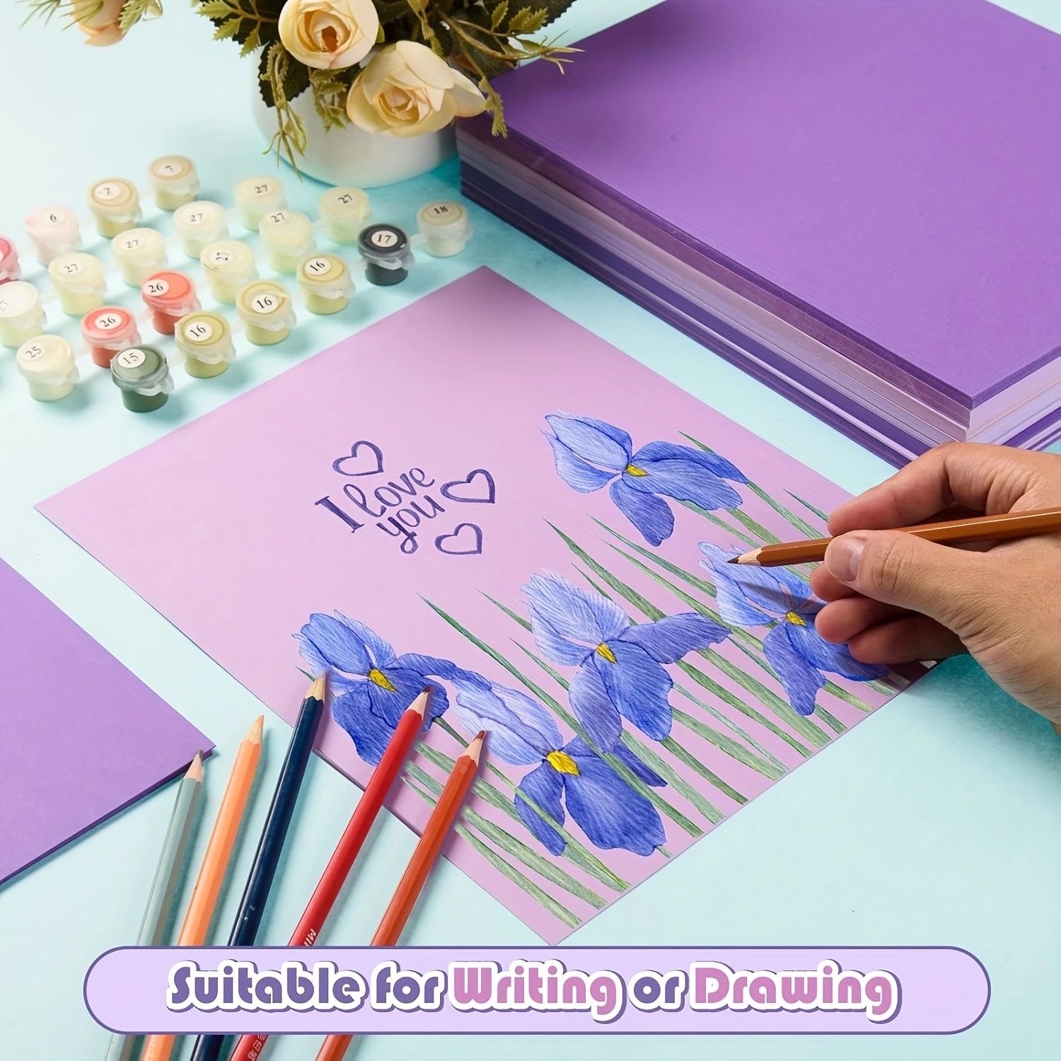15 Sheets Assorted Purple Card - مراجعة Art Craft Activities وسعره