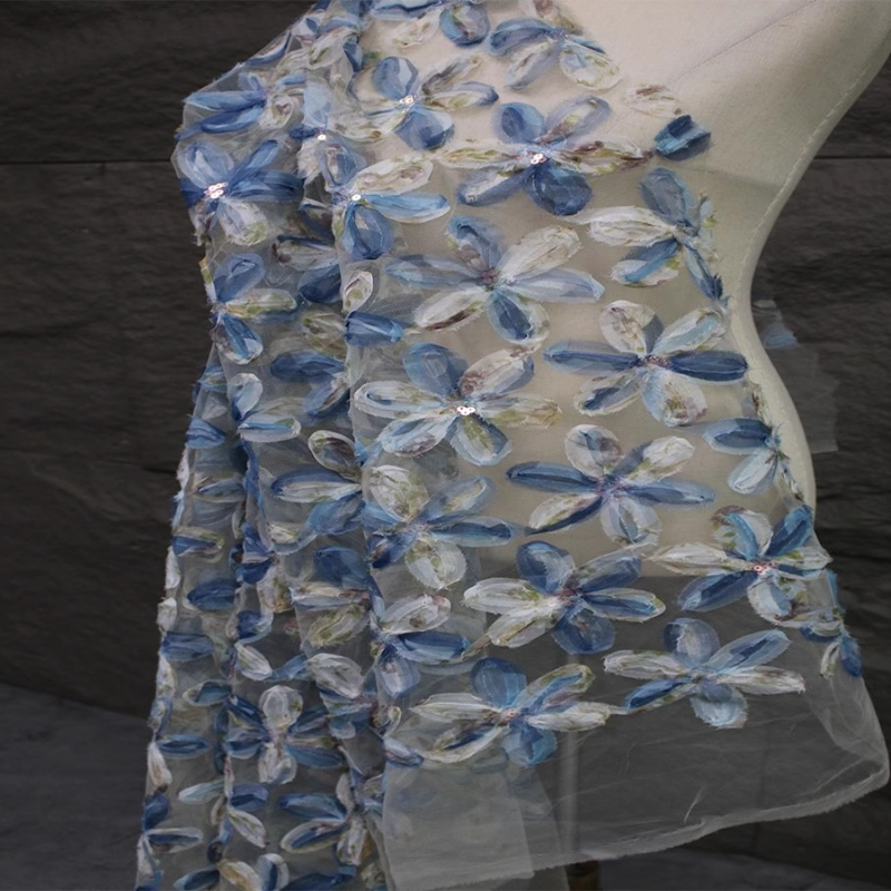 Mesh Sequin Fabric Embroidered - مراجعة Art Craft Upholstery وسعره